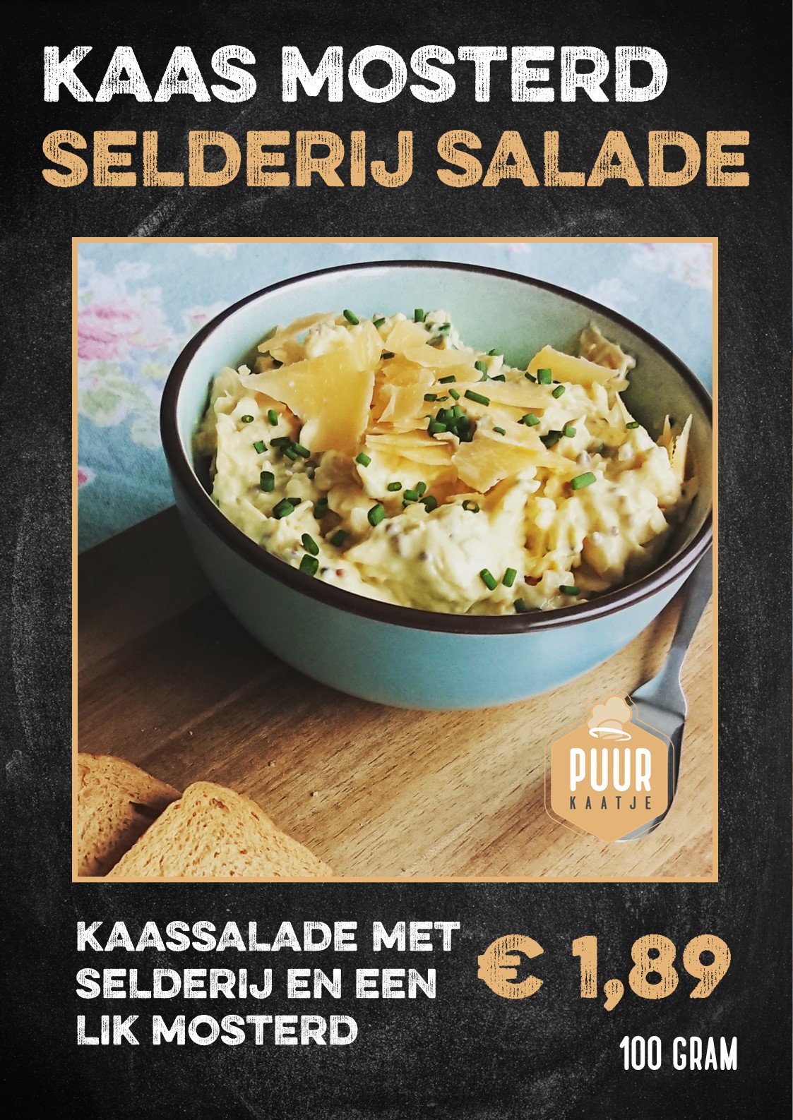 kaas mosterd selderij salade